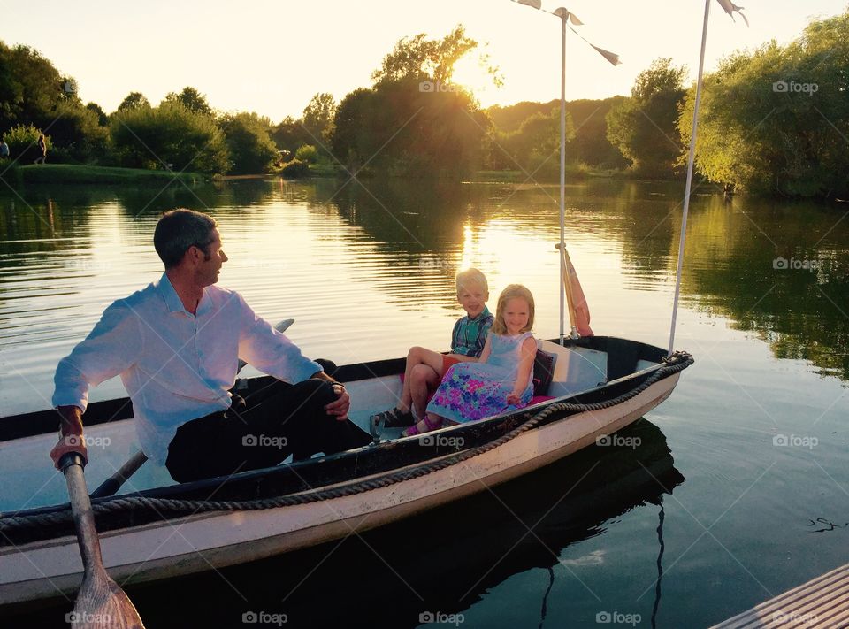 Sunset - on the lake at Petworth, 
Sussex, England