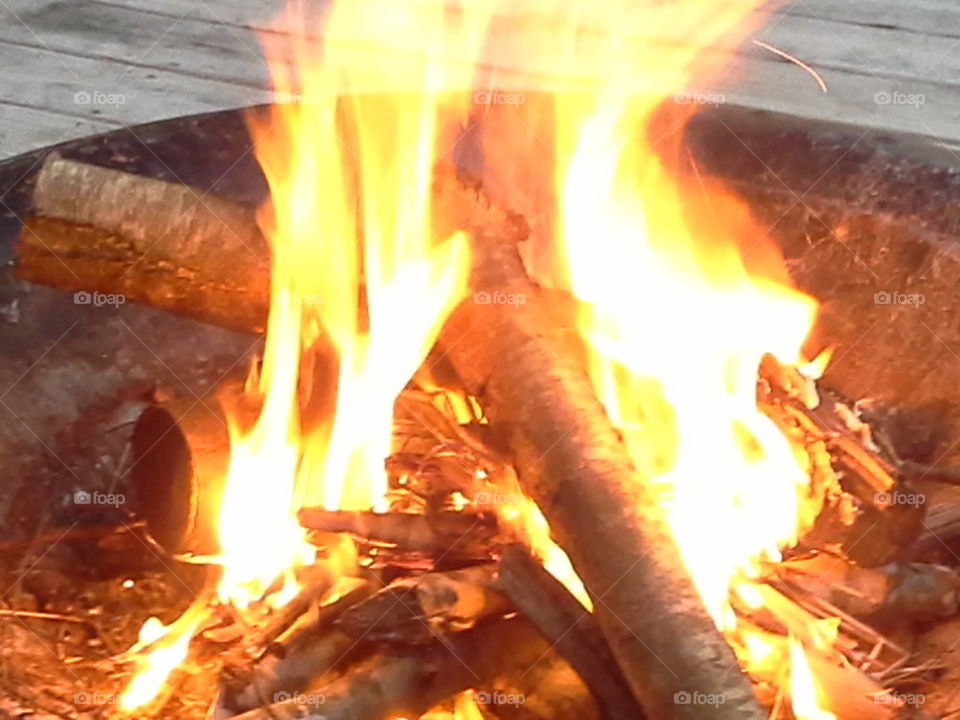 Deck Party with Fire Pit