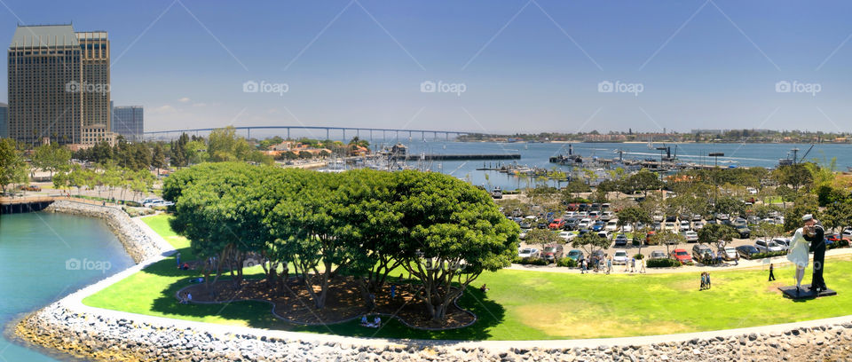 sky city people blue by hlehnerer