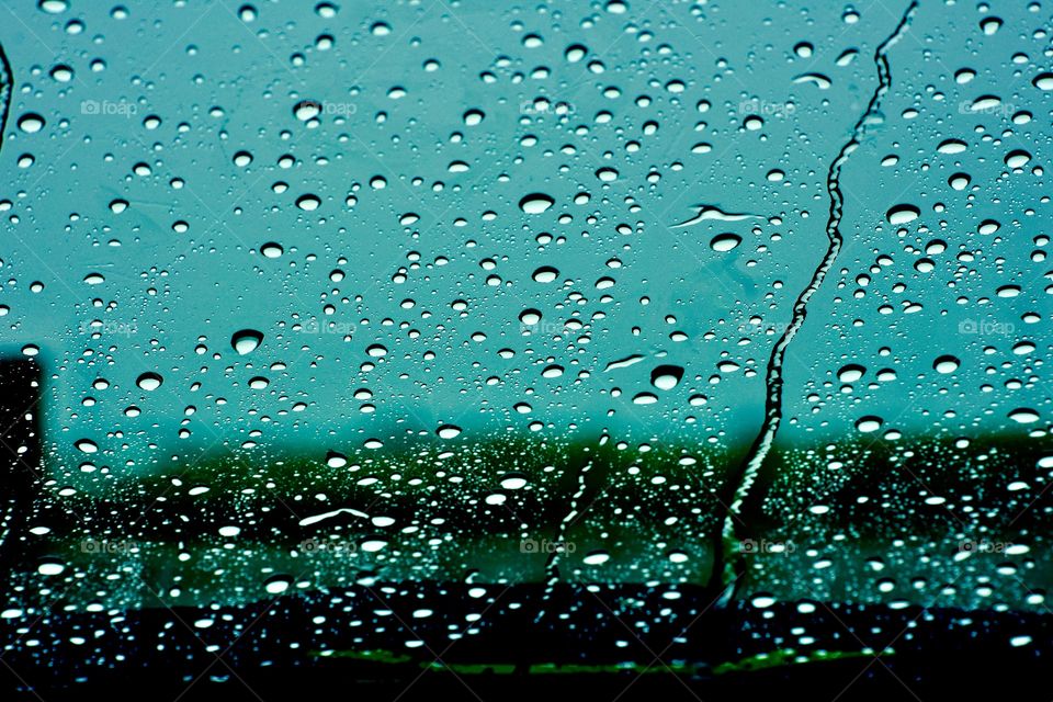 Rain on window