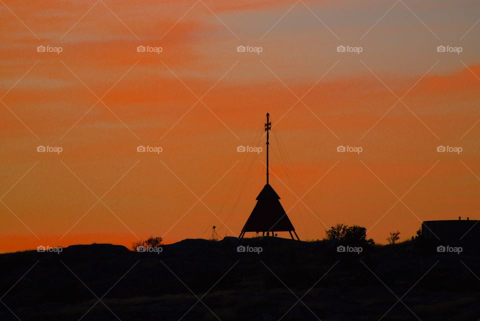 Sunset over the mountain