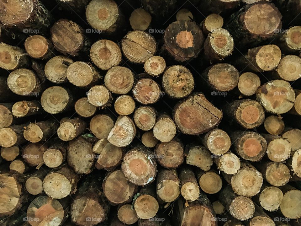 Stack of firewoods
