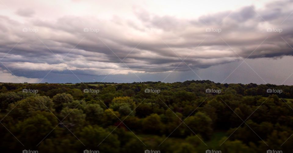 At the edge of a thunderstorm.