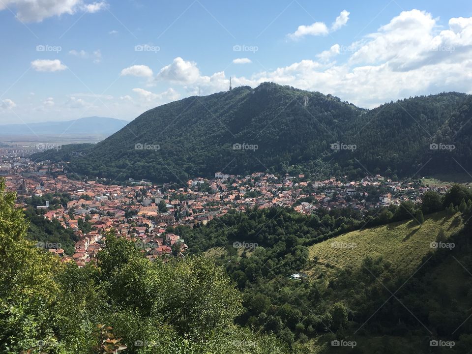 High angle view of transylvania, romania