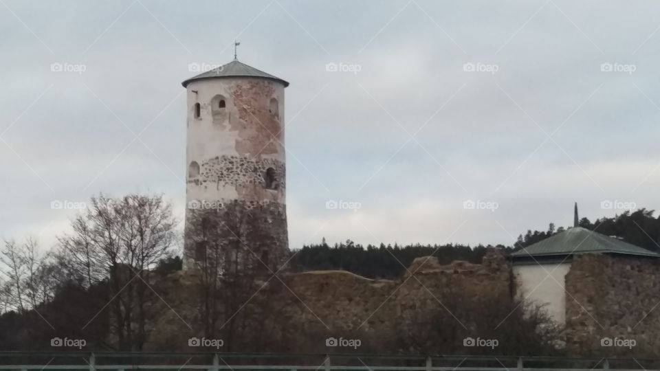 Stegeborg castle ruins, Söderköping,Baltic sea, Sweden