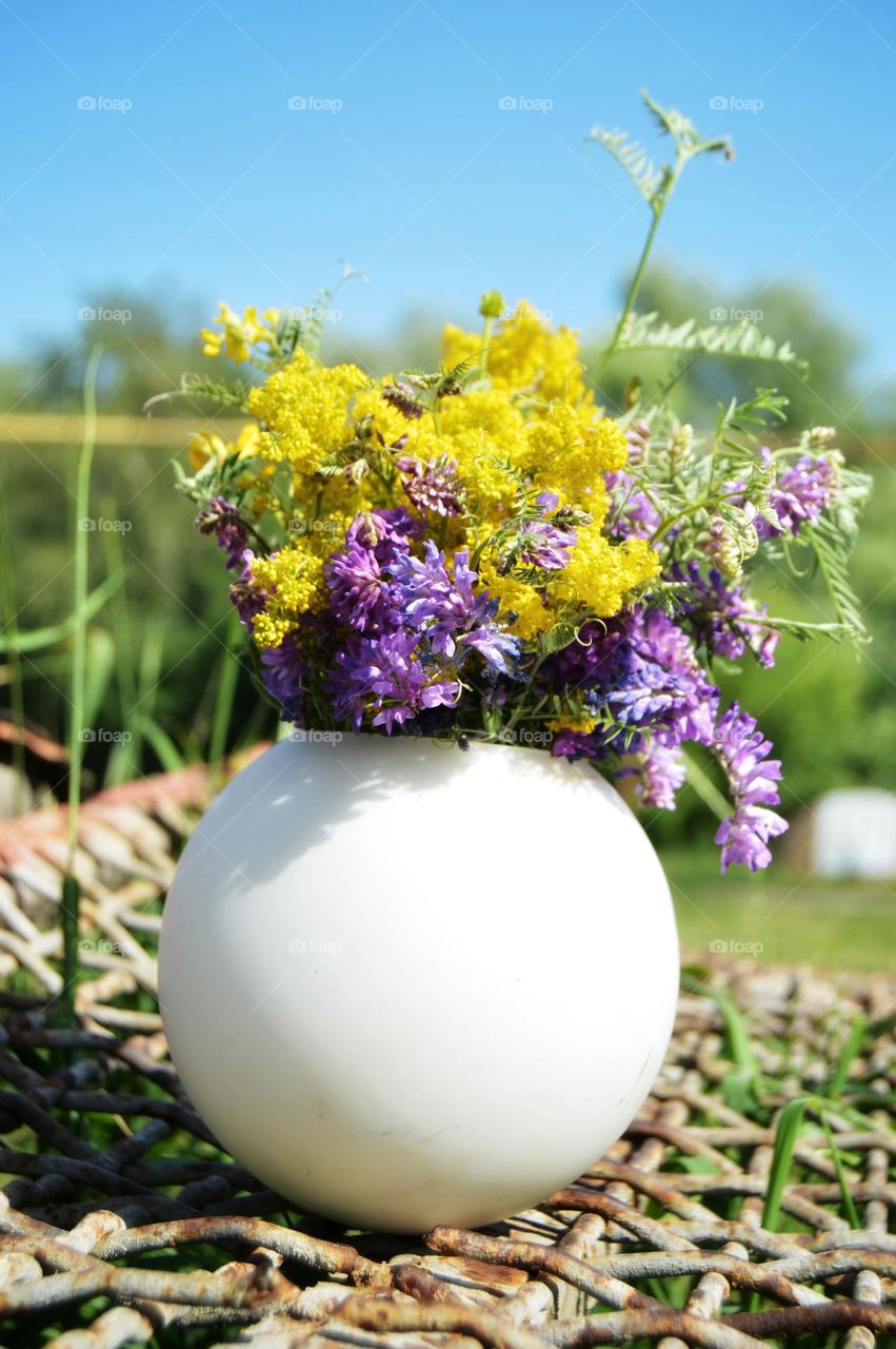 A beautiful bouquet of meadow flowers