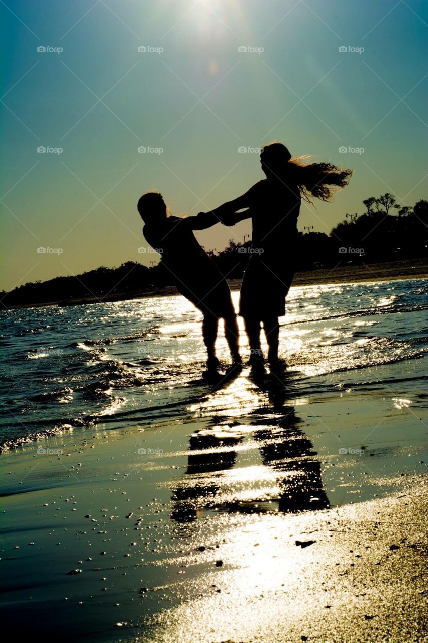 Playing on the Beach