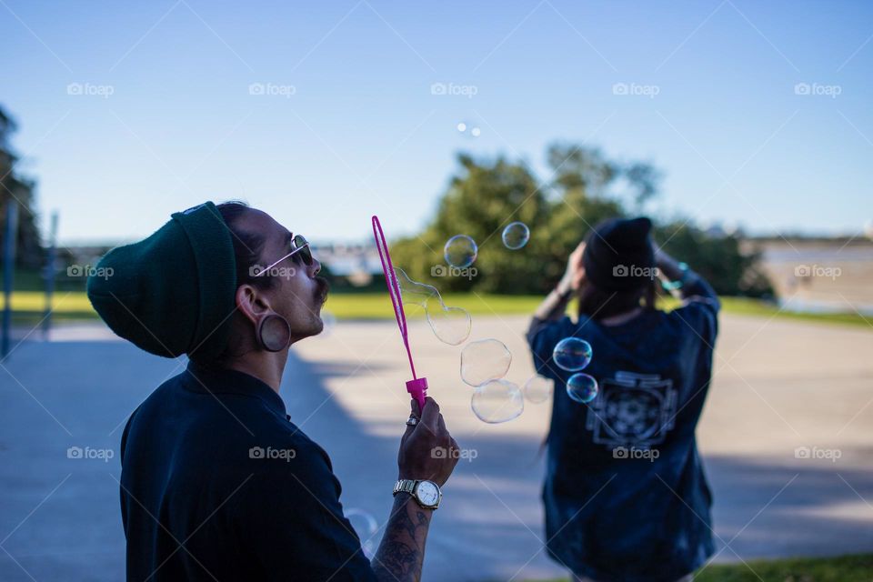 Blowing bubbles
