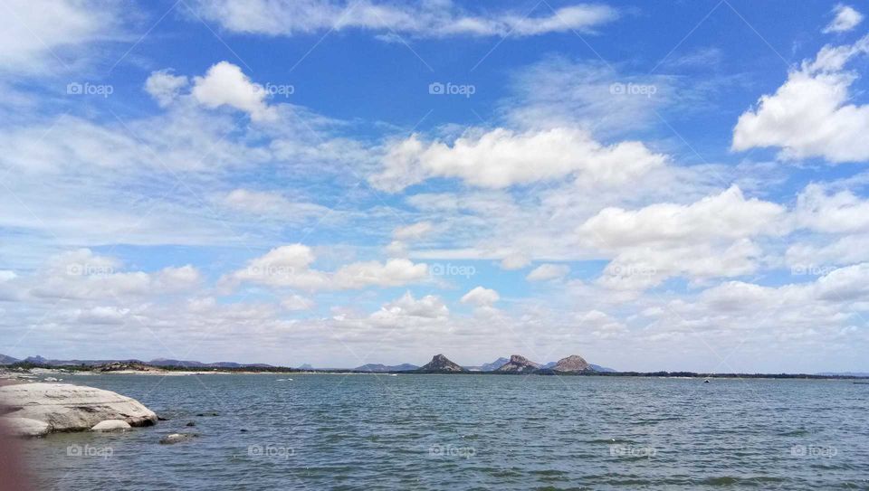 Silent River with bright clouds 🌀😇