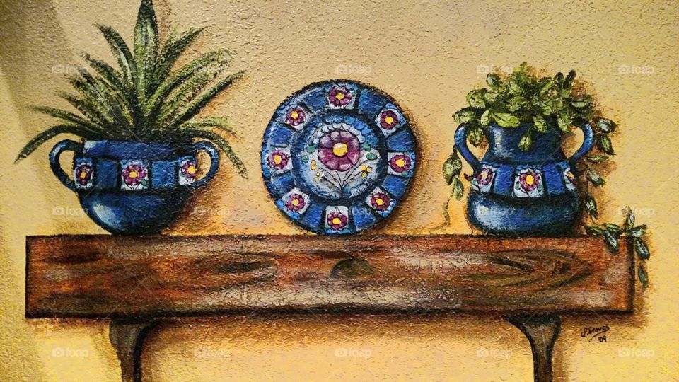 wall painting of pottery