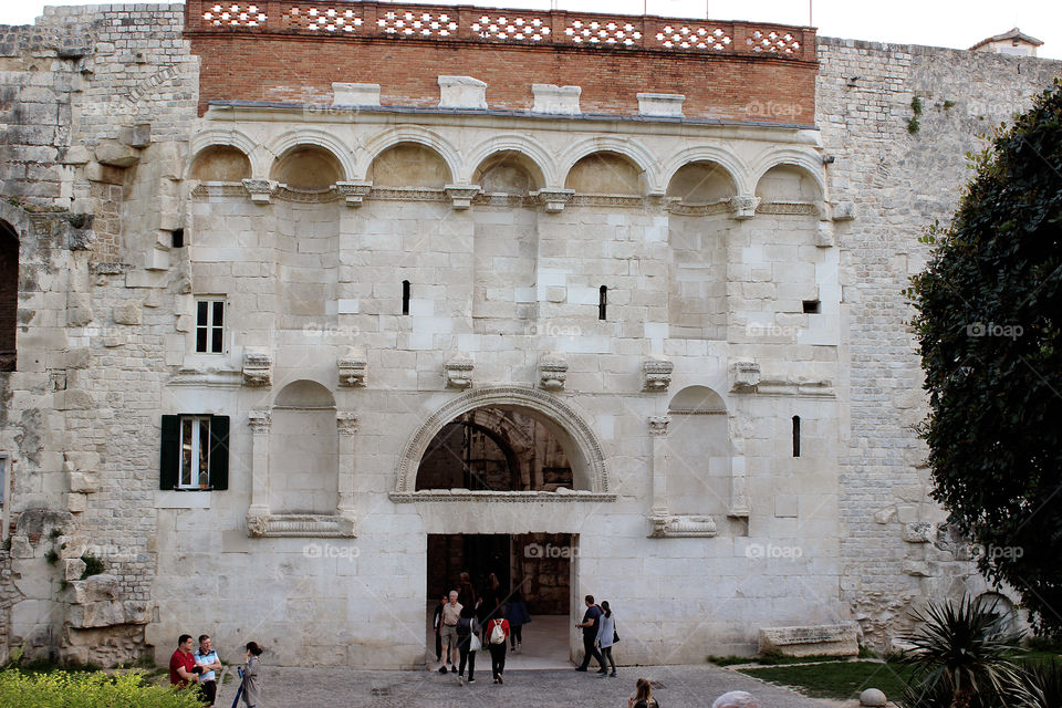 Golden Gate of Diocletian's Palace in City of Split