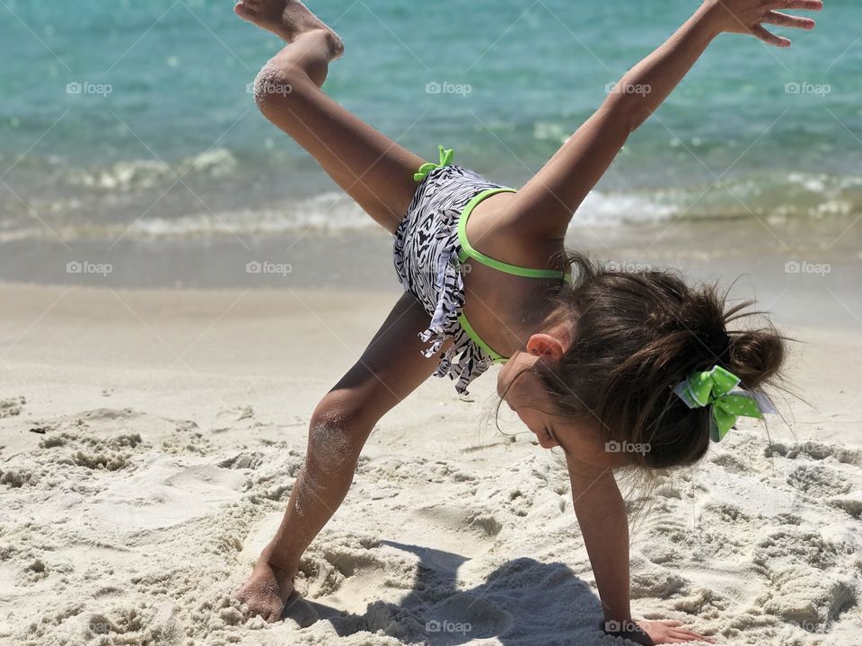 Yoga on the beach. 