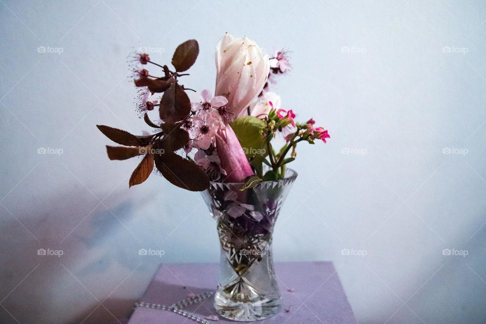 Spring floweres in a vase