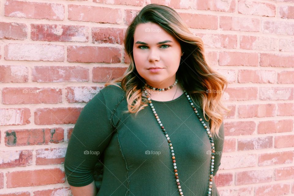 Wall, Portrait, Brick, Girl, Urban