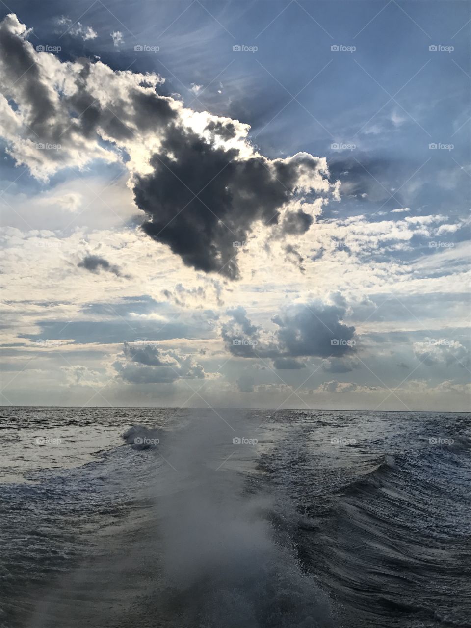 The breathtaking view from my boat along the Atlantic Ocean  