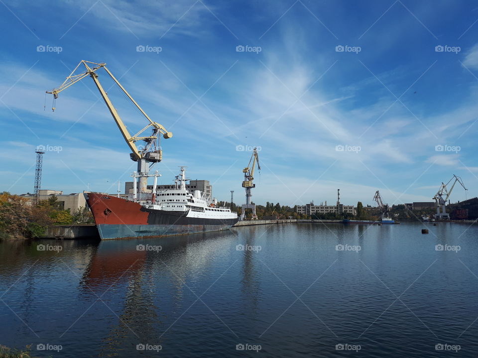 Ship in the harbor