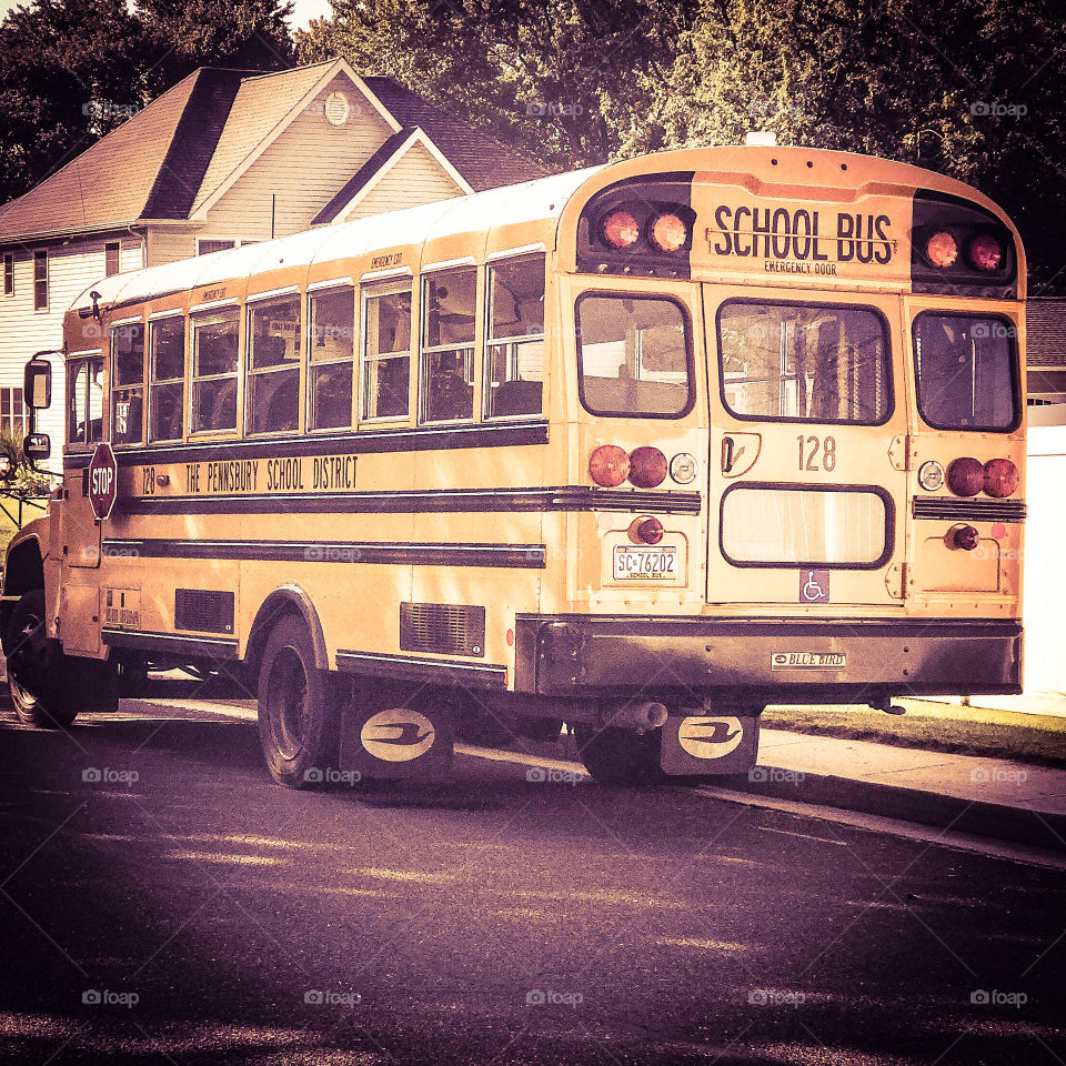 Parked School bus