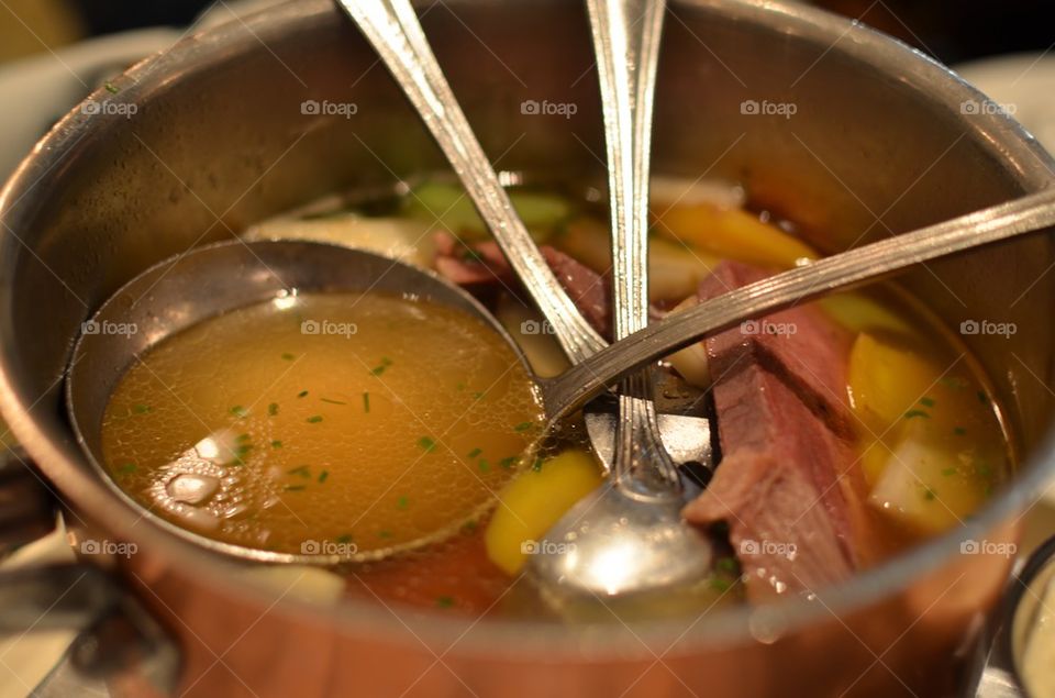 Tongue soup, austrian style