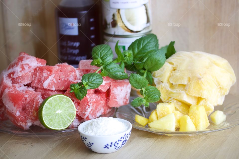 Frozen fruit for smoothie