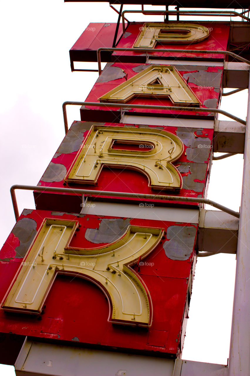 red sign vintage park by argyllsbeard