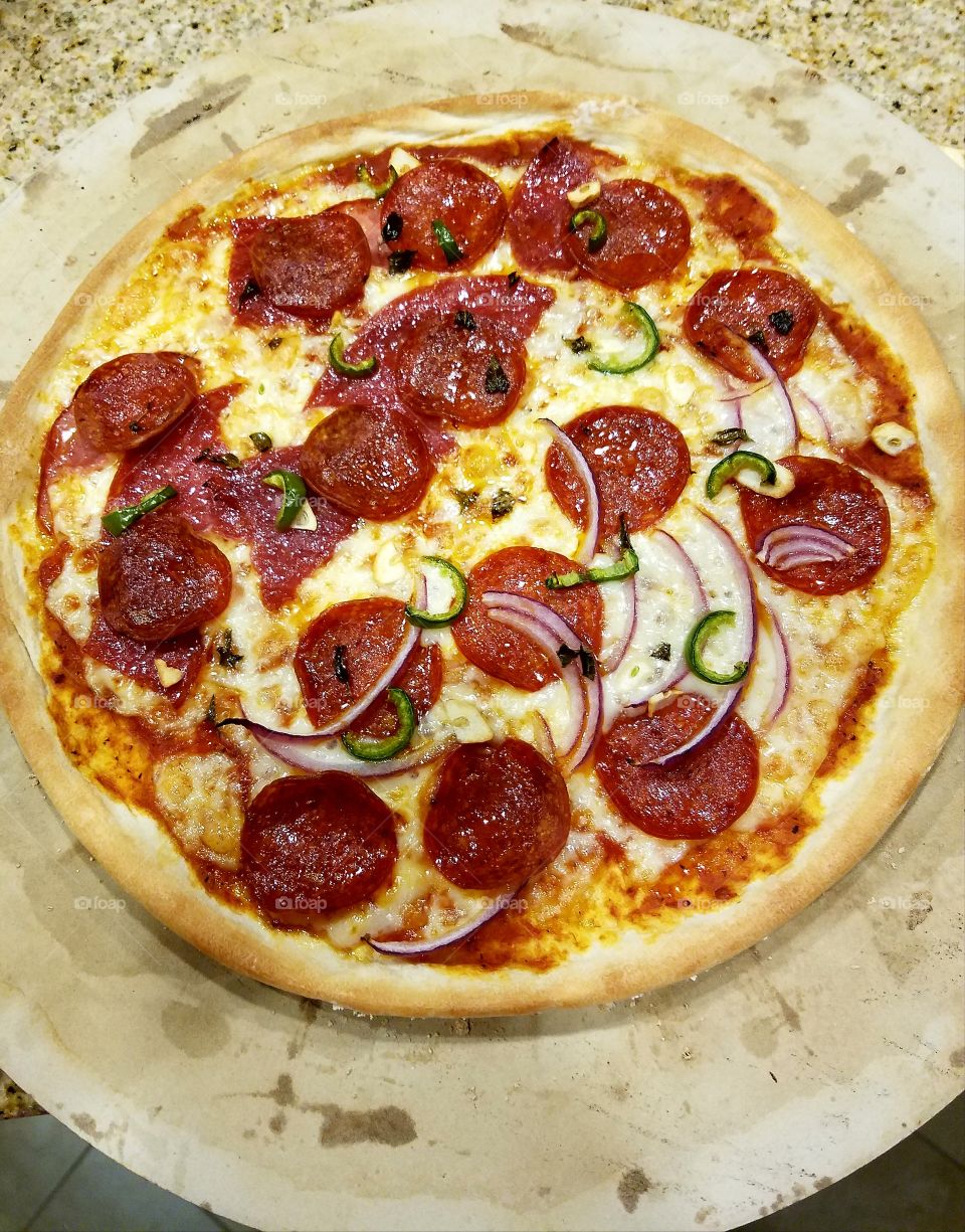 Homemade pizza