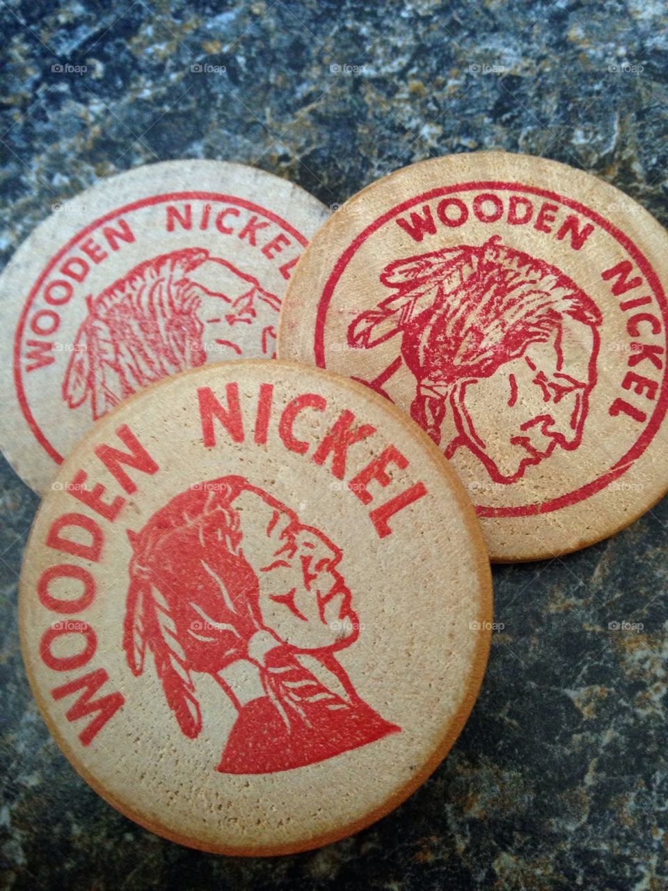 Vintage Wooden nickel 