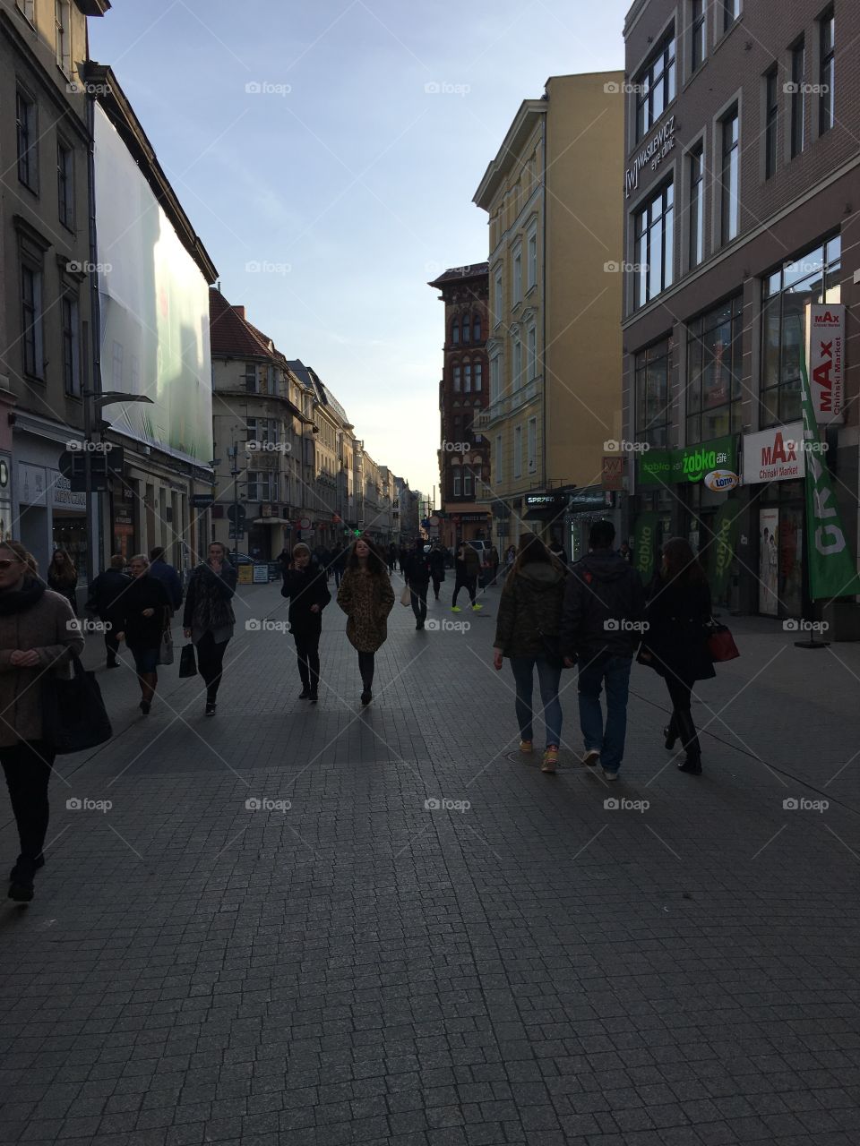 Poland poznan shopping district 
