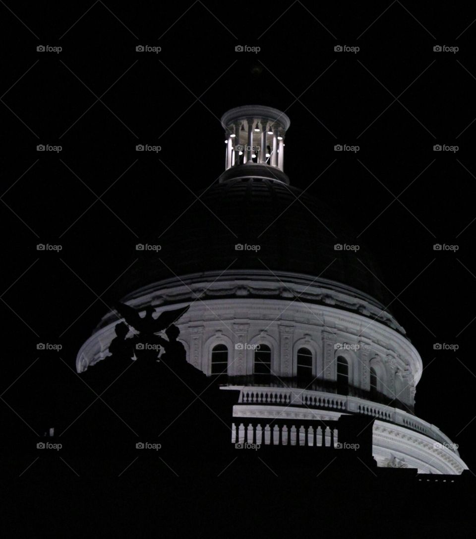 knight statue on top of the Capitol Dome