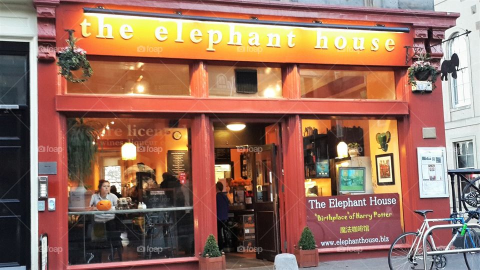 elephant house: the birth place of Harry Potter. where JK Rowling wrote her books. 
edinburgh scotland