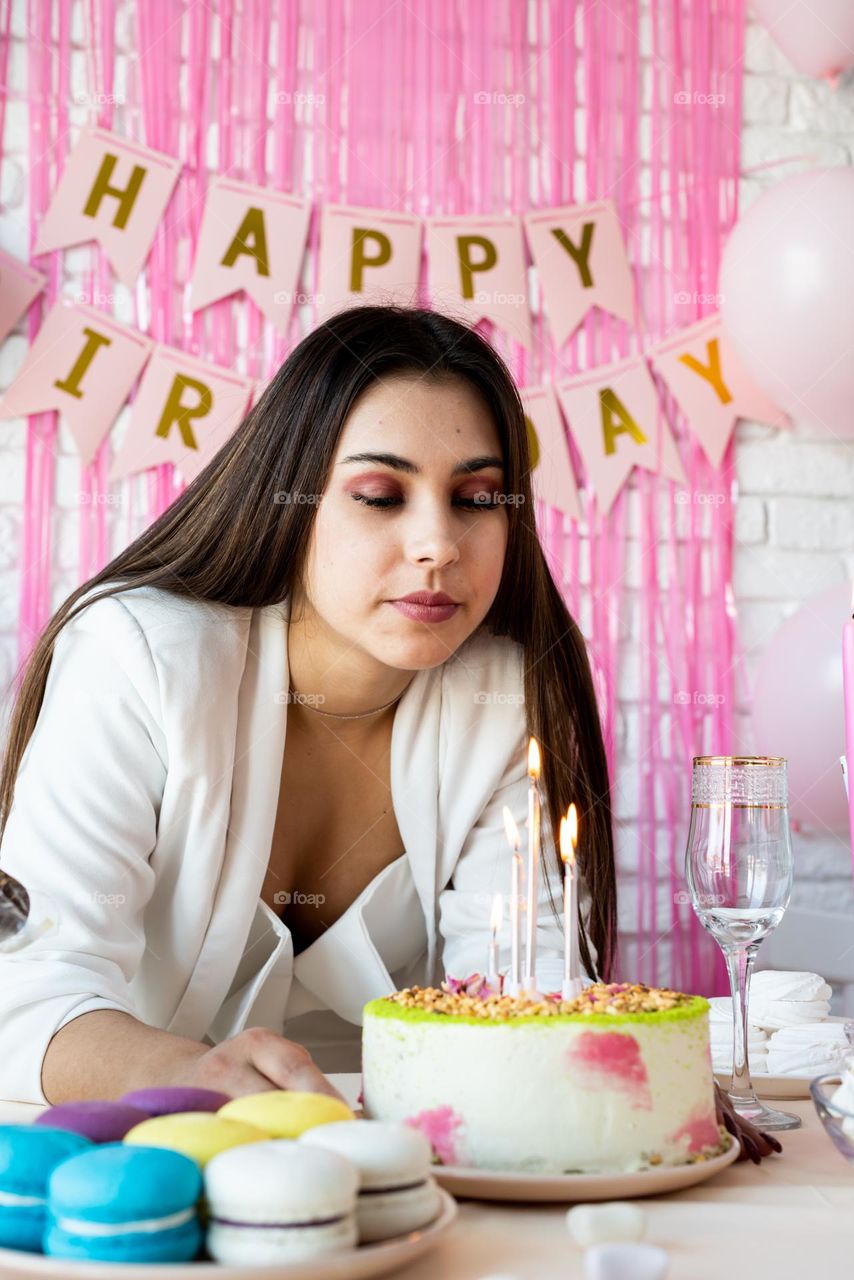 woman celebrating birthday