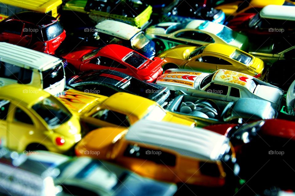 colorful miniature toy cars