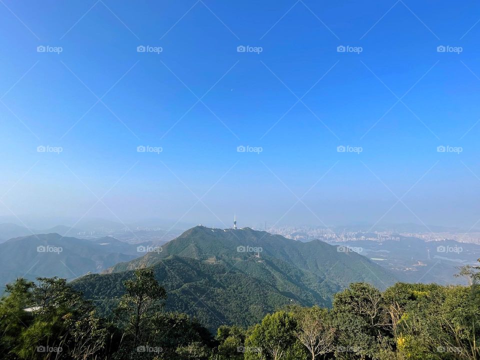 surrounded by clouds