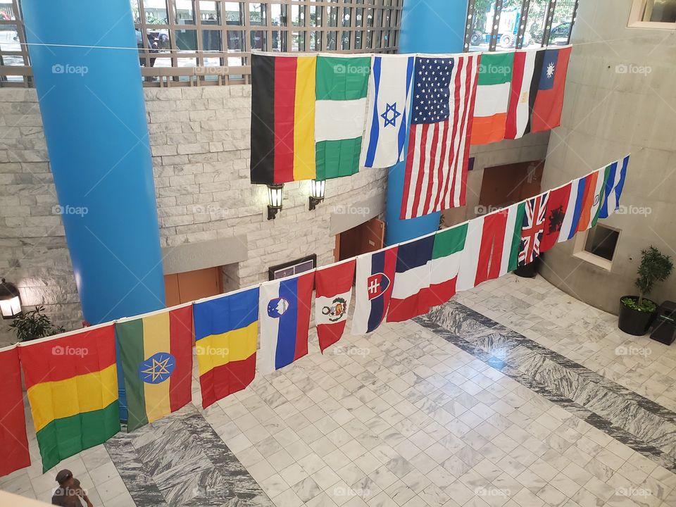 Cleveland Library Flags