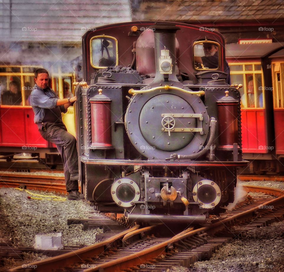 Railway. Heritage steam railway 