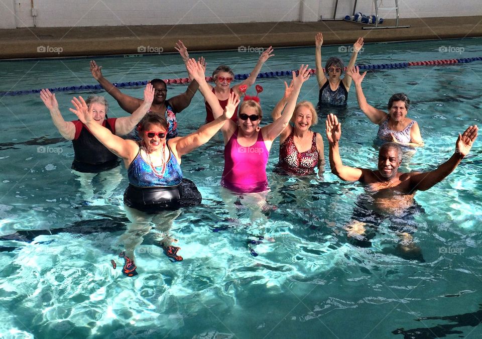 We love water aerobics 