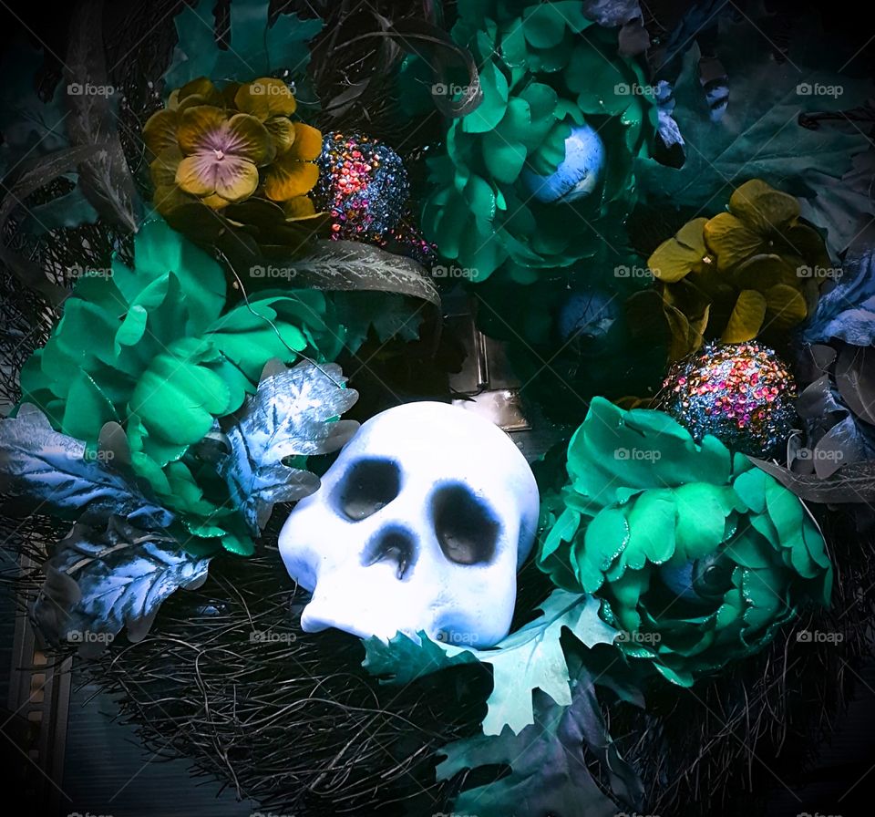 skull flowers