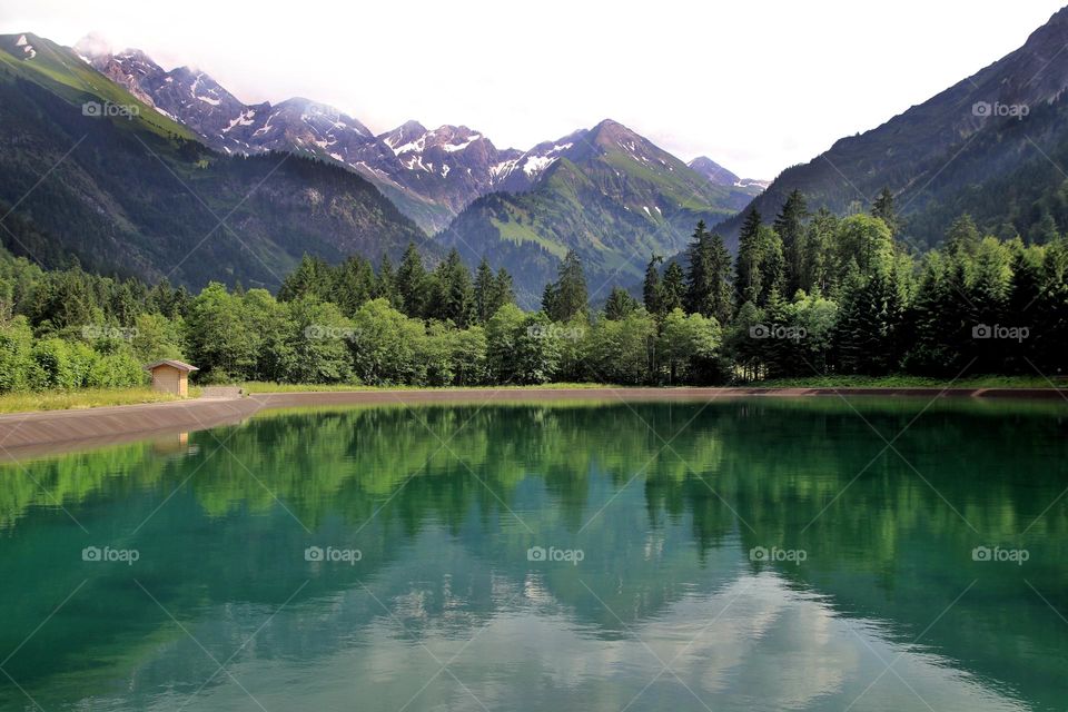 Scenery mountain lake