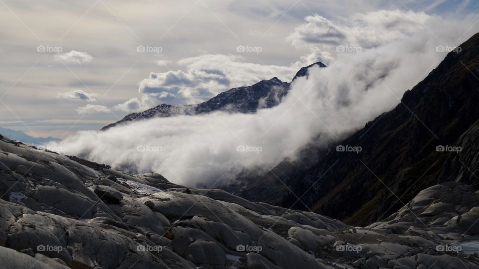 View of rhone glacier