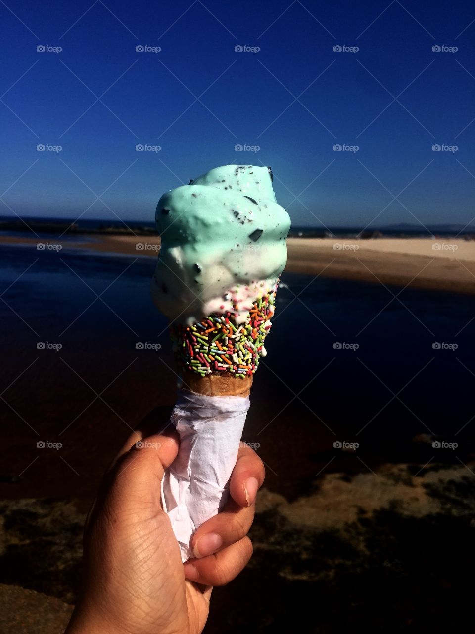 Ice Cream at the beach. 