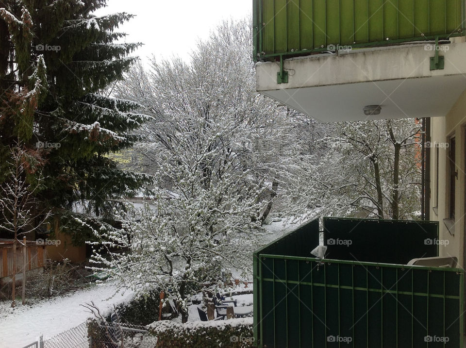 snow winter balcony wonderland by lexlebeur