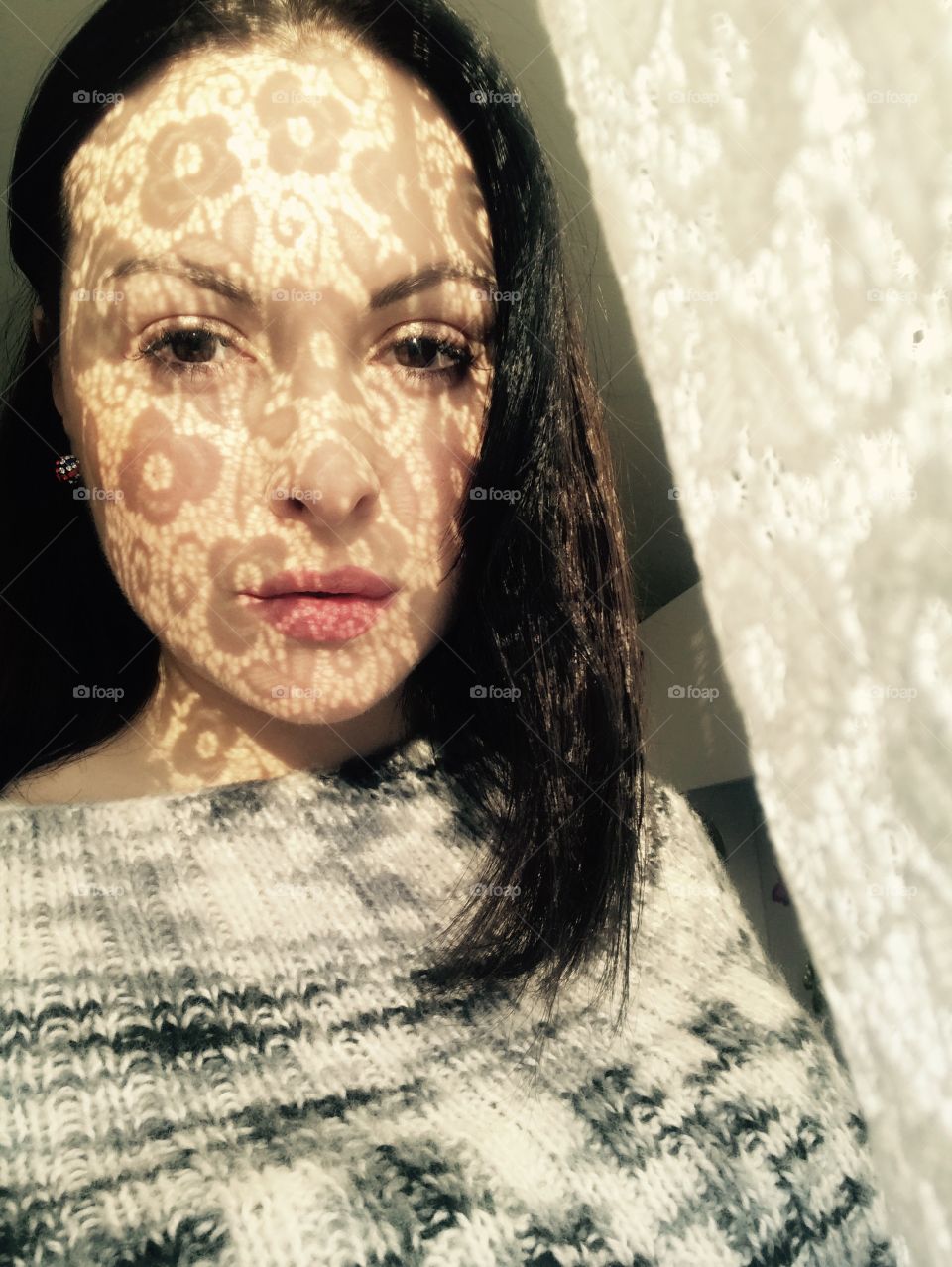 Spring shadow on my face 