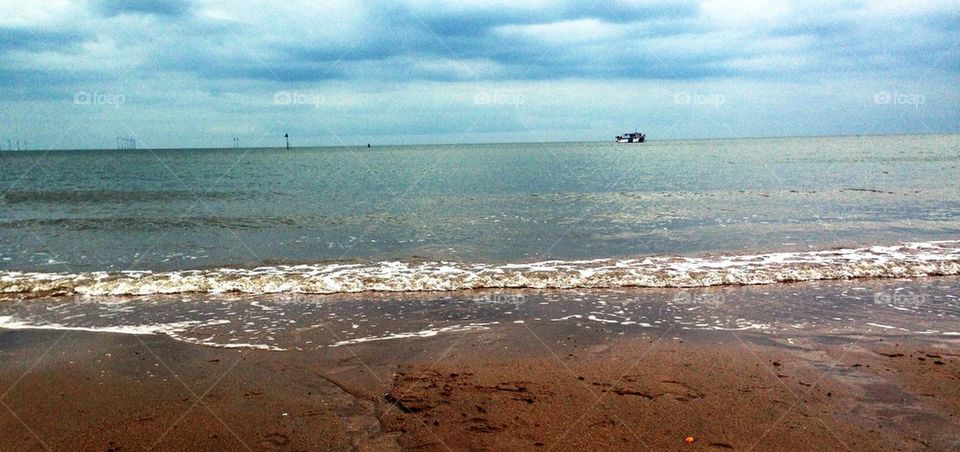 beach sky clouds sand by mrgrambo