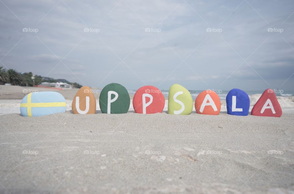 Uppsala, souvenir on colourful stones