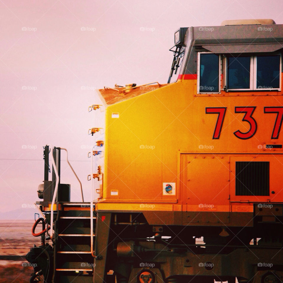 Train in the desert of New Mexico
