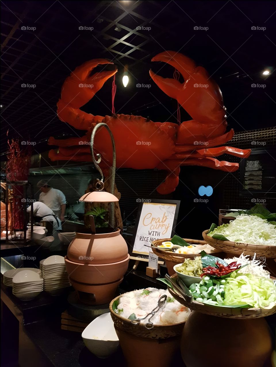 buffet king crab fresh from sea at hotel