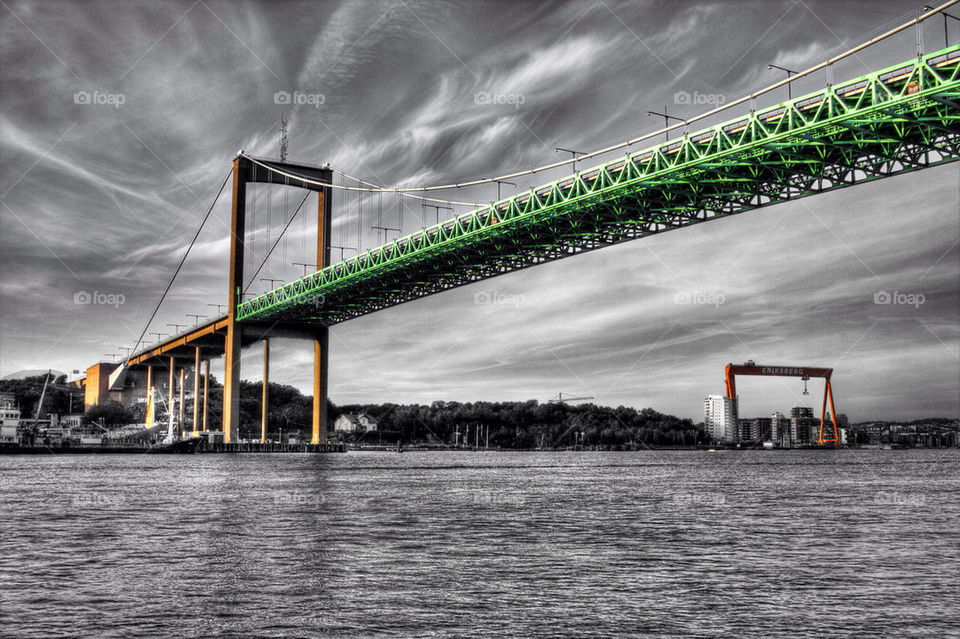 Bridgeover the idyllic sea