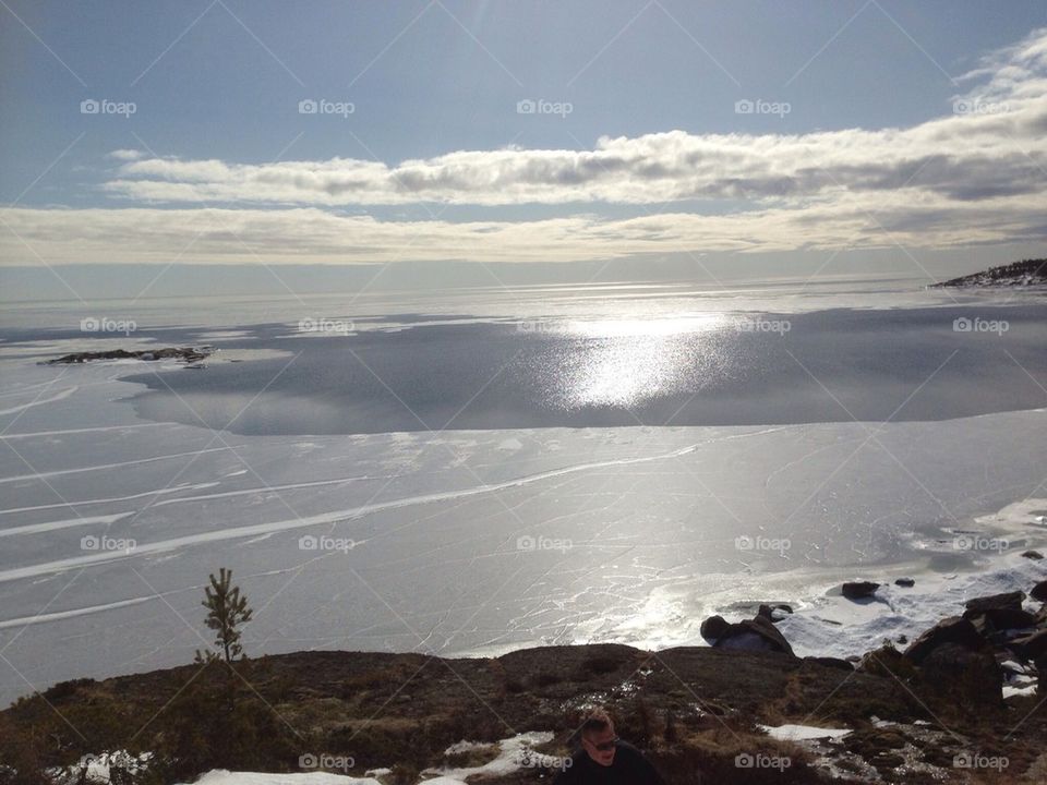 Ice is melting in the High Coast of sweden