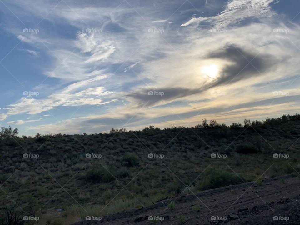 Красивый пейзаж небо 