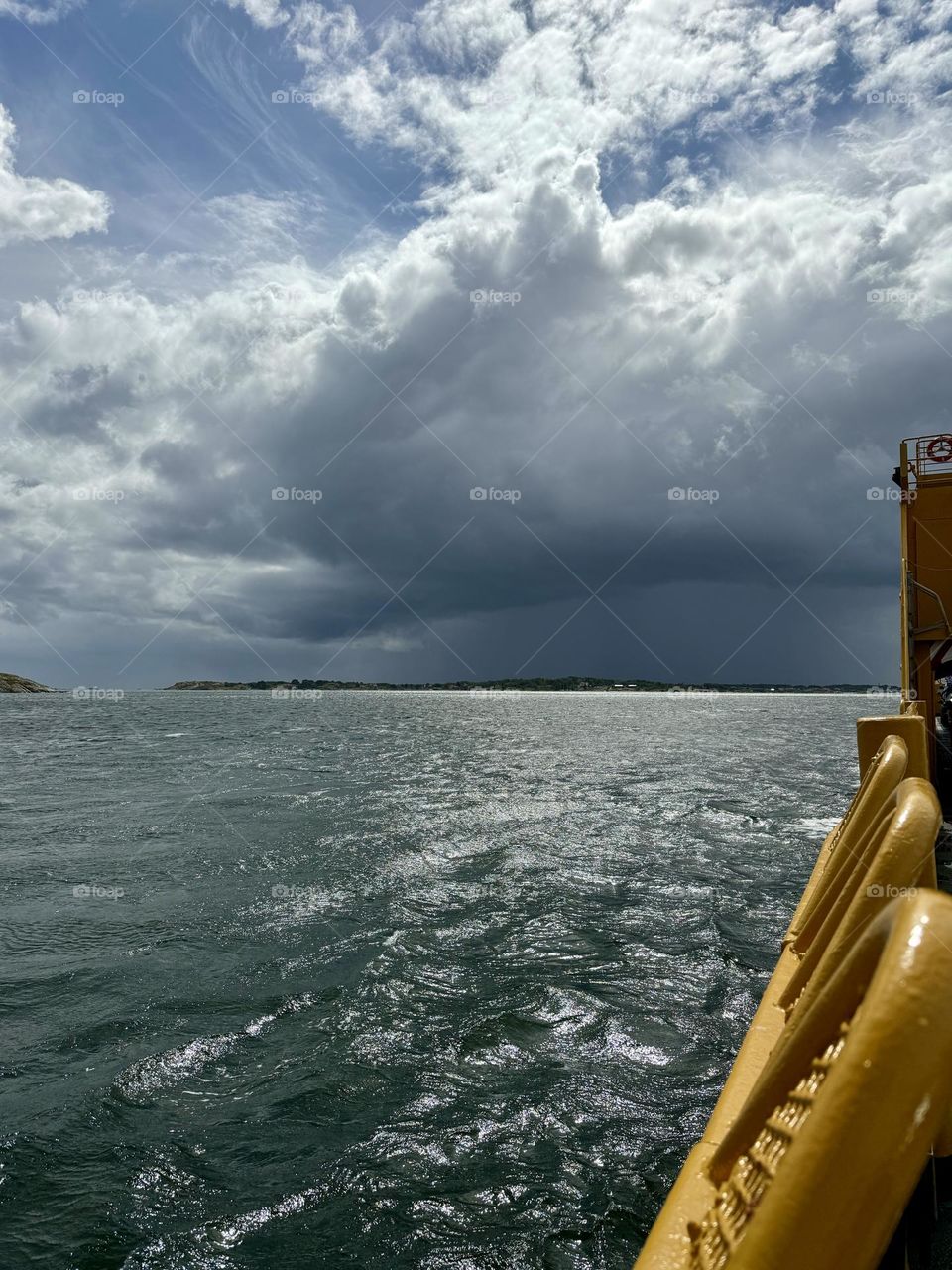 Heavy rain over the small island 