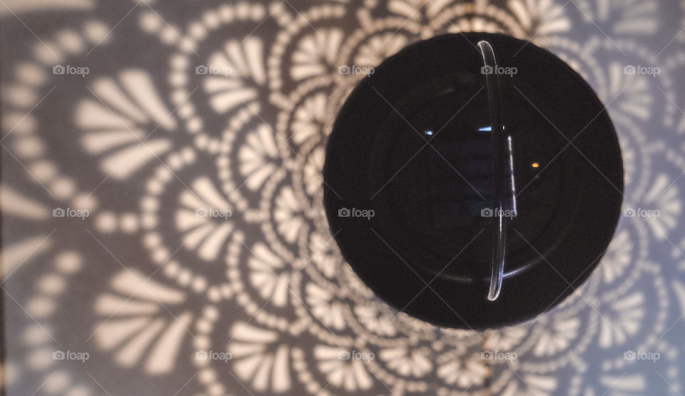 Light and shadow pattern coming from a LED lantern